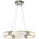 Aura Glass Pendant - Sterling Finish - Frosted Glass - Standard Height