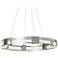 Aura Glass Pendant - Sterling Finish - Seeded Clear Glass - Standard Height