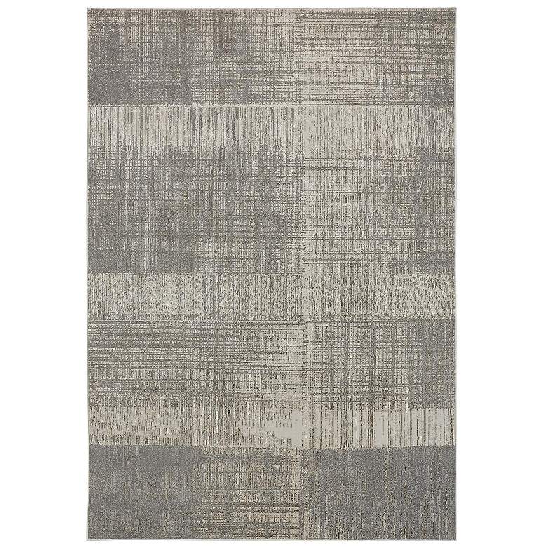 Image 1 Aura Modern Abstract Soft Indoor Gray Area Rug 3736F