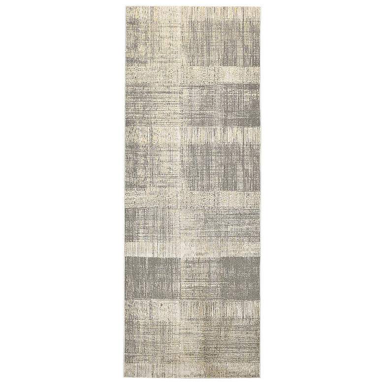 Image 1 Aura Modern Abstract Soft Indoor Gray Area Rug 3736F