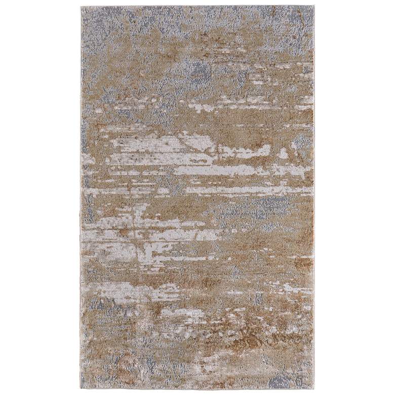 Image 1 Aura Modern Abstract Soft Indoor Ivory Area Rug 3567F
