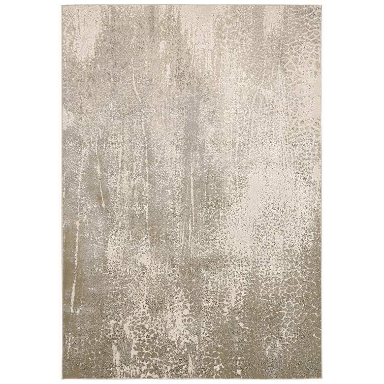 Image 1 Aura Modern Abstract Soft Indoor Ivory Area Rug 3739F