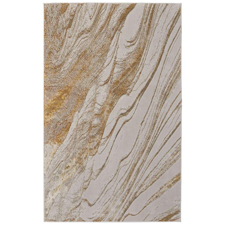 Image 1 Aura Modern Abstract Soft Indoor Ivory Area Rug 39LLF
