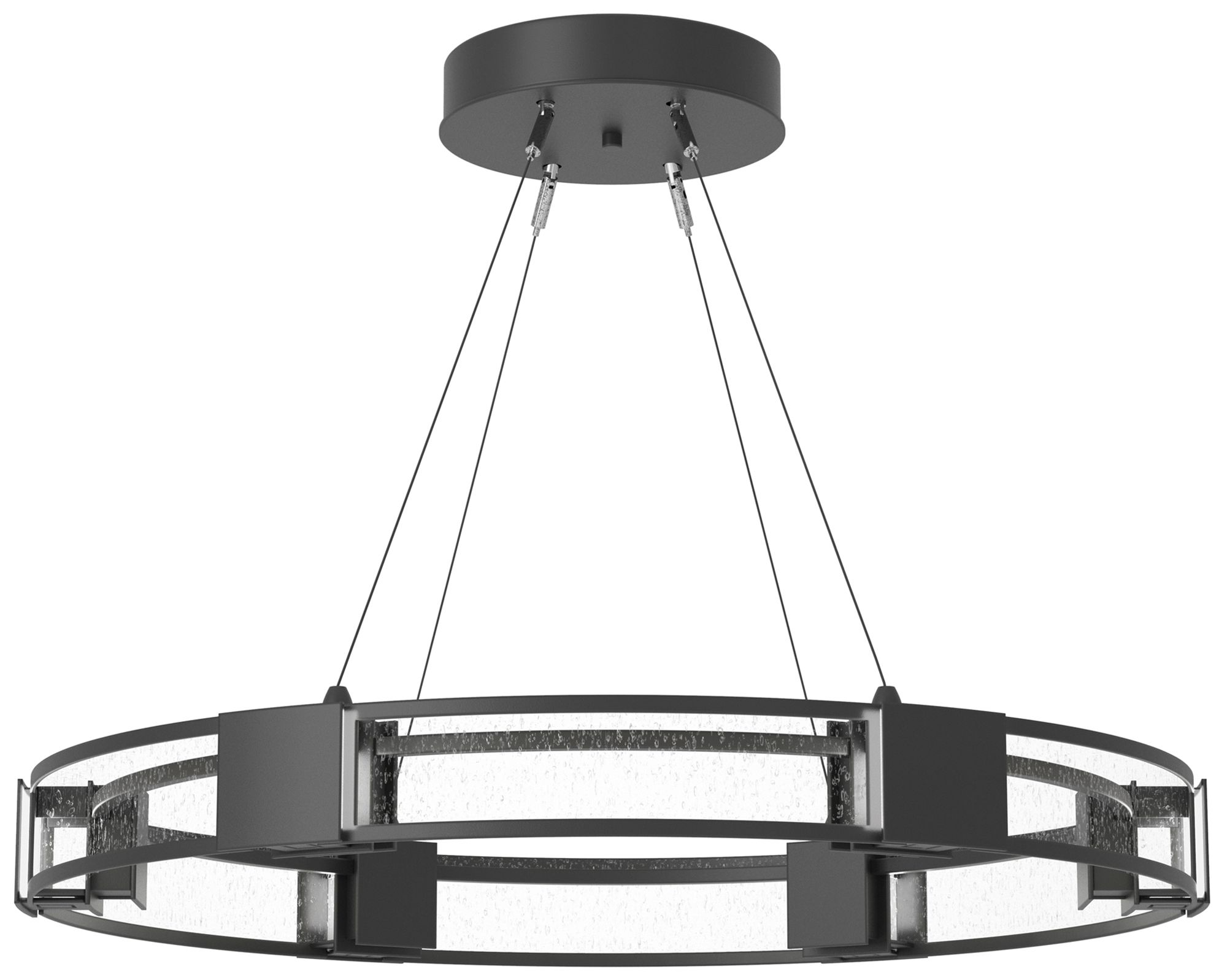 Aura Pendant - Black - Seeded Clear - Made to Order