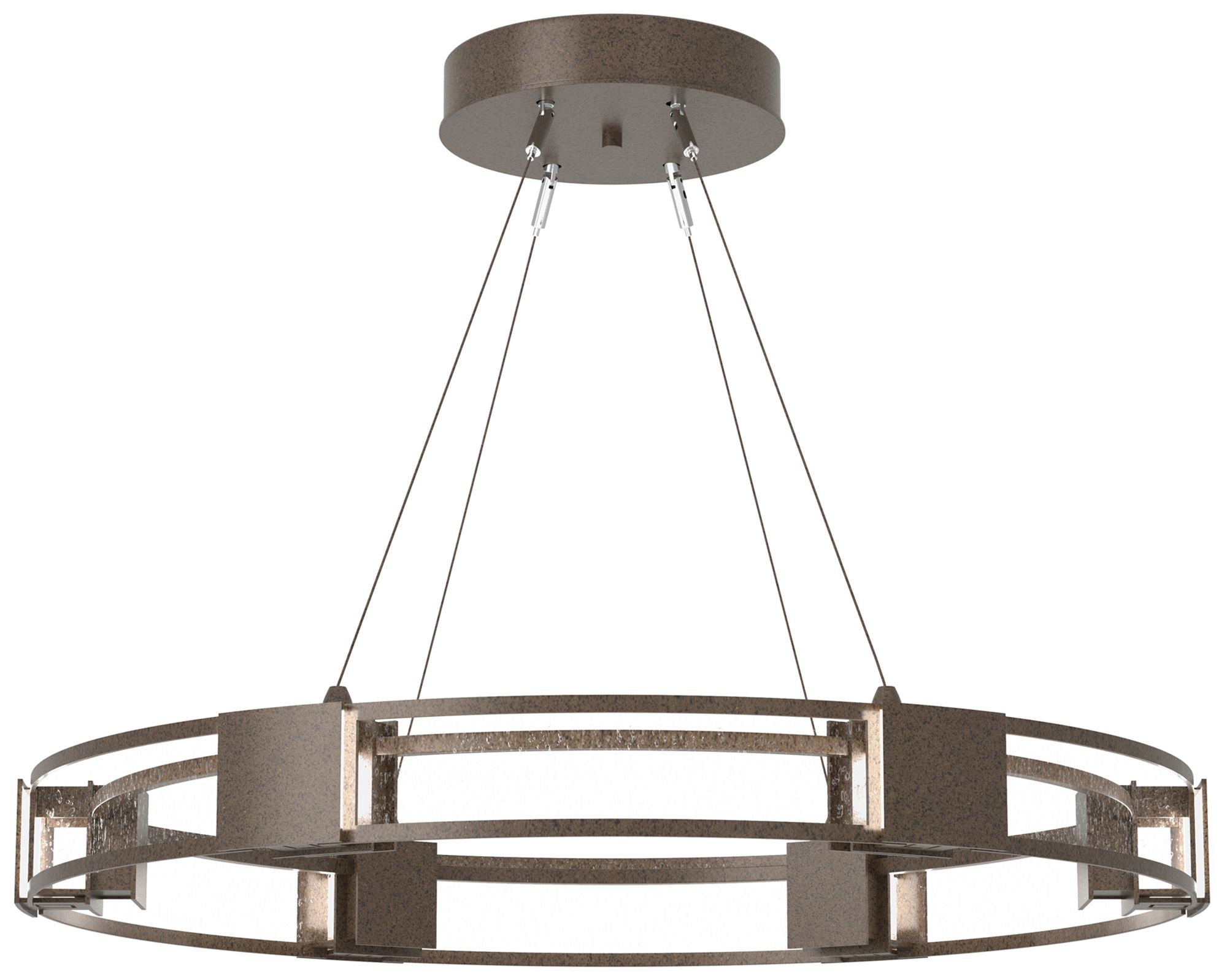 Aura Pendant - Bronze - Seeded Clear - Made to Order