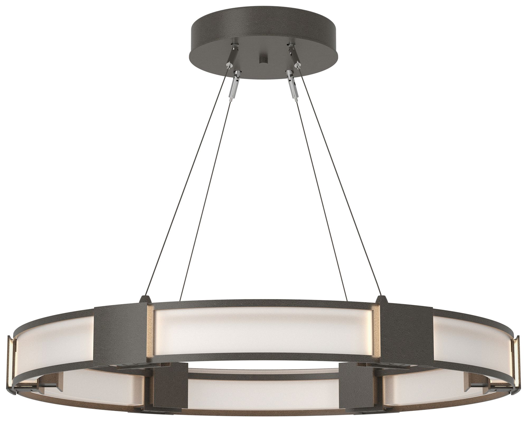 Aura Pendant - Dark Smoke - Frosted - Made to Order
