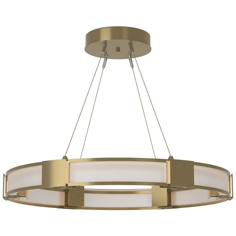 Image 1 Aura Pendant - Modern Brass - Frosted