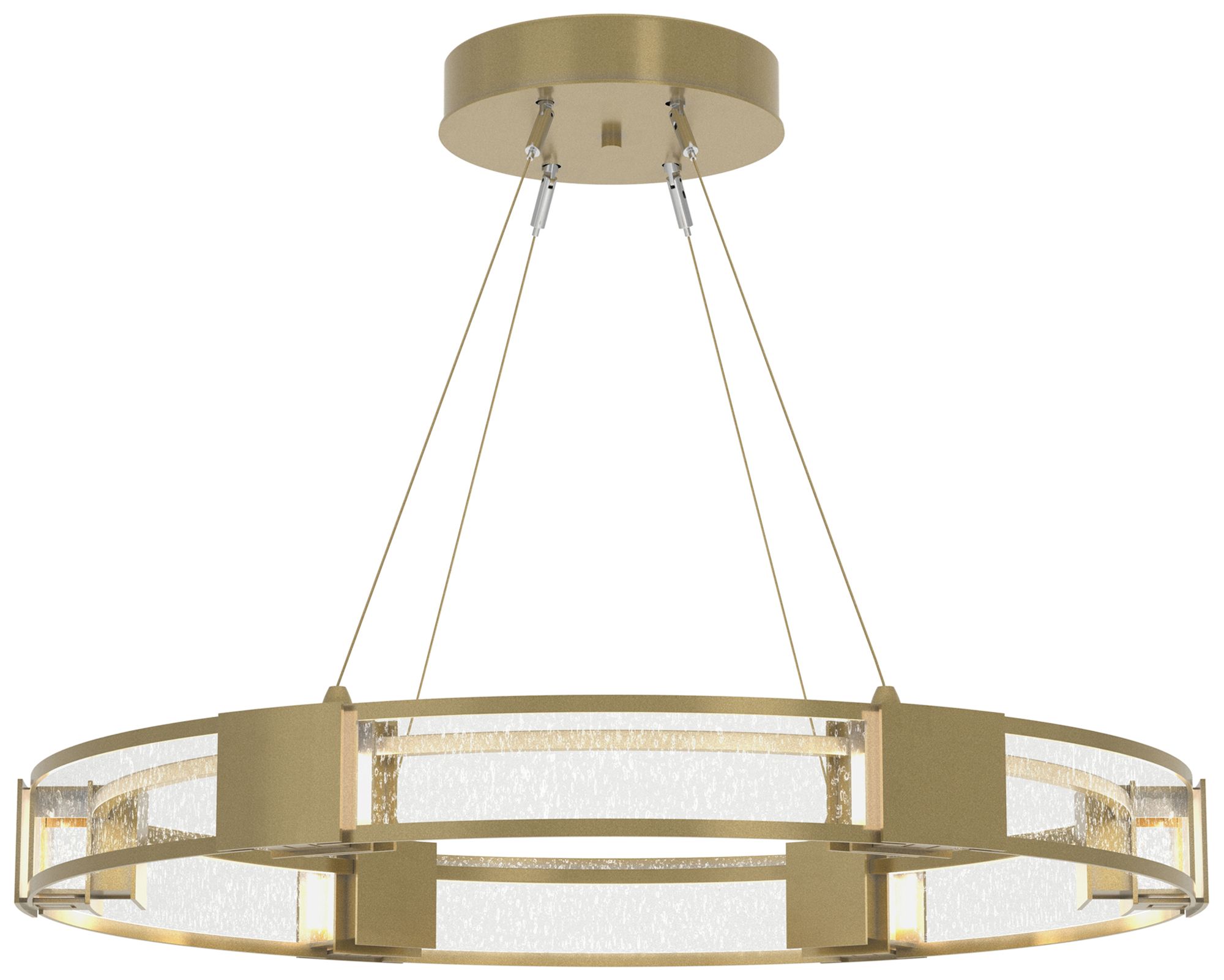 Aura Pendant - Modern Brass - Seeded Clear - Made to Order