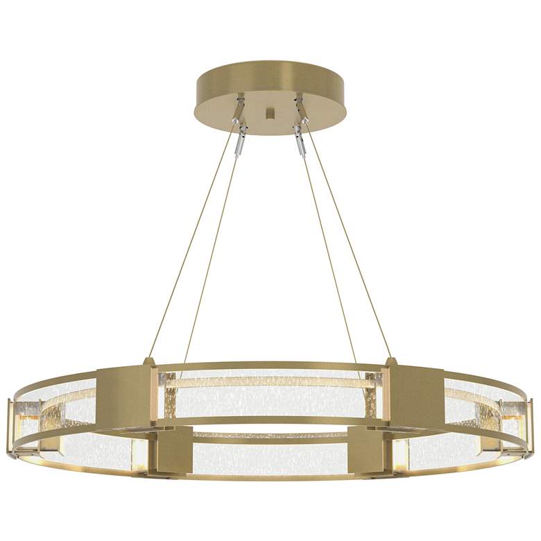 Image 1 Aura Pendant - Modern Brass - Seeded Clear