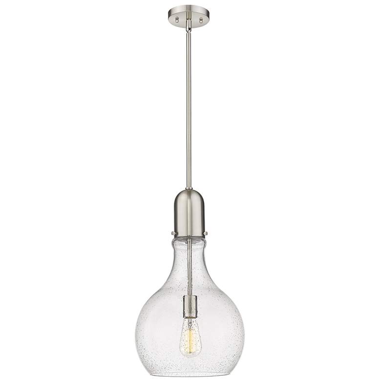 Image 1 Auralume Amherst 12" LED Mini Pendant - Brushed Satin Nickel - Seedy S