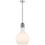 Auralume Amherst 14" Polished Nickel Pendant With Matte White Shade