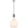 Auralume Amherst 14" Polished Nickel Pendant With Matte White Shade