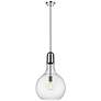 Auralume Amherst 14" Polished Nickel Pendant With Seedy Shade