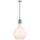 Auralume Amherst 16" Polished Nickel LED Pendant With Matte White Shad