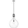 Auralume Amherst 16" Polished Nickel Pendant With Clear Shade