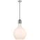 Auralume Amherst 16" Polished Nickel Pendant With Matte White Shade