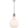 Auralume Amherst 16" Polished Nickel Pendant With Matte White Shade