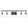 Auralume Colden 45"W Matte Black 6-Light Vanity Bath Light