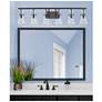 1_Auralume Colden 45"W Matte Black 6-Light Vanity Bath Light