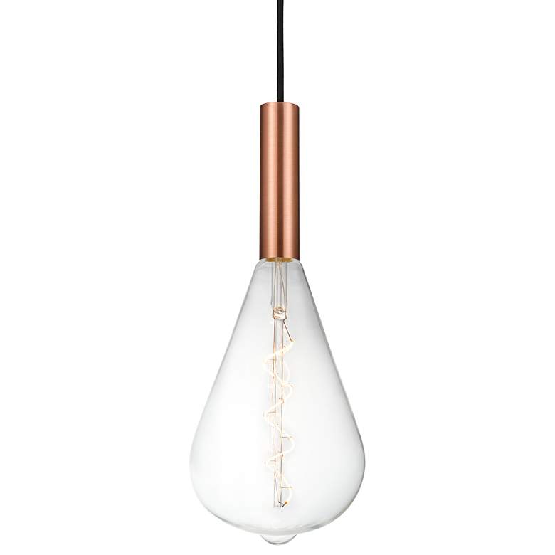 Image 1 Auralume Edison 7" LED Mini Pendant - Antique Copper Finish