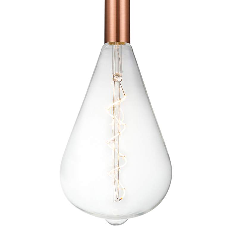 Image 2 Auralume Edison 7" LED Mini Pendant - Antique Copper Finish more views