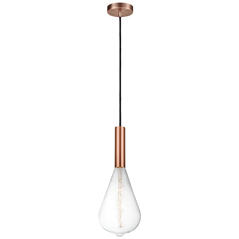 Image 3 Auralume Edison 7" LED Mini Pendant - Antique Copper Finish more views