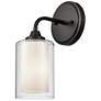 Auralume Fairbank 5" Matte Black Bath Light w/ White Shade