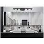 2_Auralume Ice 42" 6-Light Matte Black Bath Light w/ Clear Shade more views