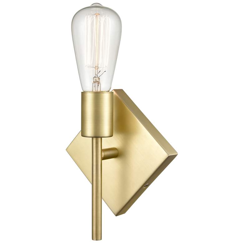 Image 1 Auralume Mia 6 inch LED Sconce - Brass Finish