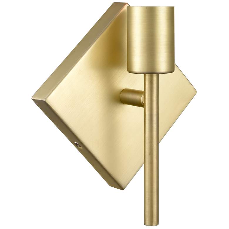 Image 1 Auralume Mia 6" Satin Brass Sconce