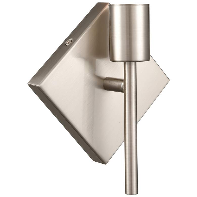 Image 1 Auralume Mia 6" Satin Nickel Sconce
