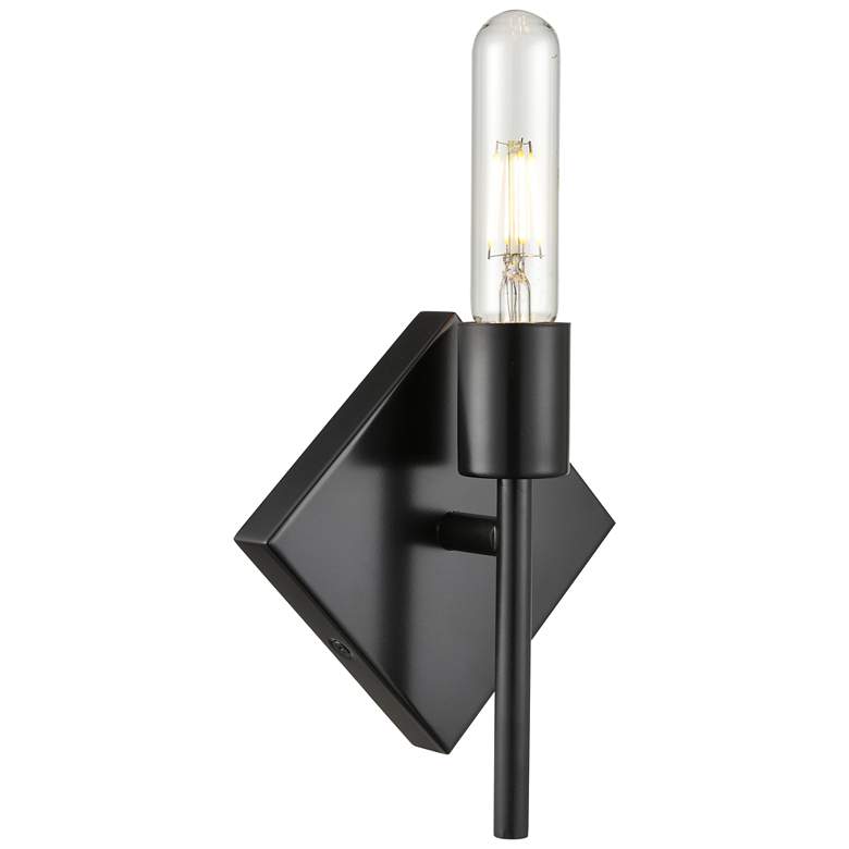 Image 1 Auralume Mia 7.25 inch High Matte Black LED Sconce