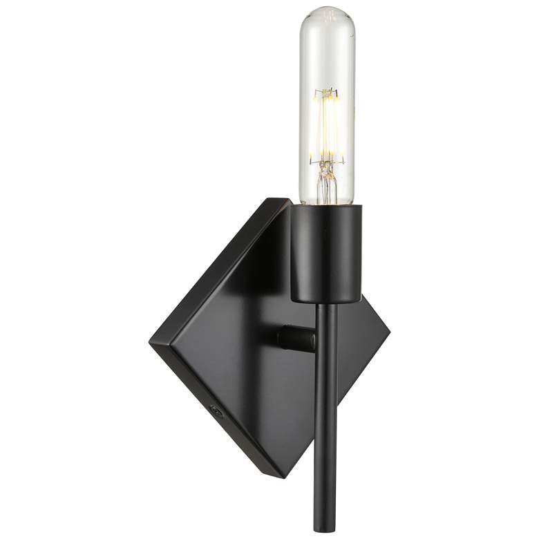 Image 1 Auralume Mia 7.25" High Matte Black LED Sconce