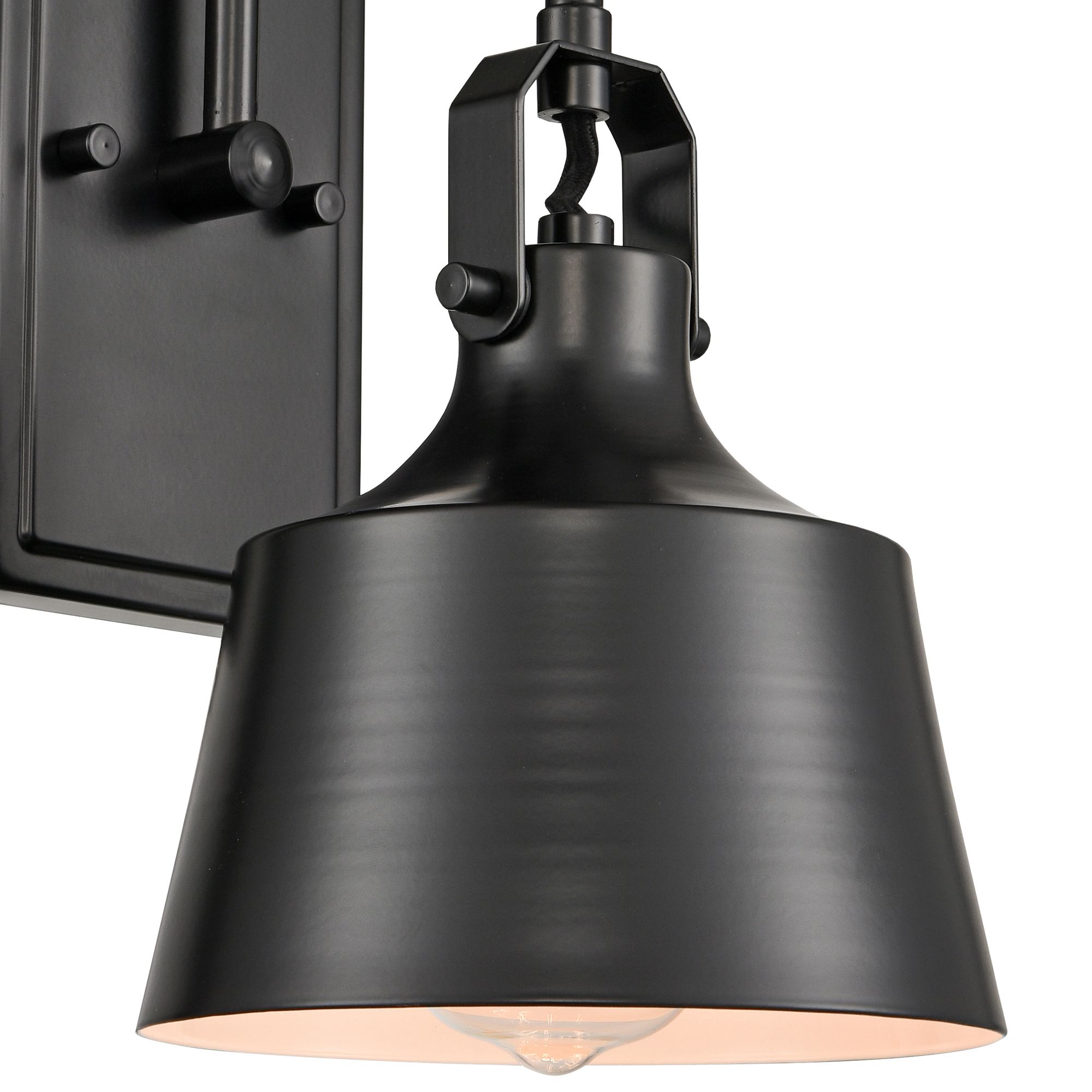 Image 2 Auralume Provin 12 3/4" High Matte Black LED Wall Sconce more views