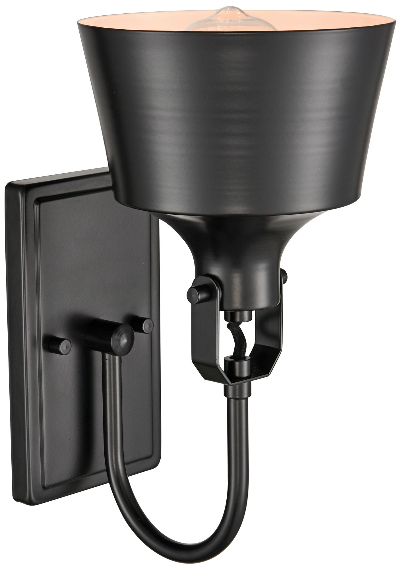 Image 3 Auralume Provin 12 3/4" High Matte Black LED Wall Sconce more views