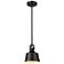 Auralume Provin 7"W Matte Black Stem Hung Mini Pendant w/ Matte Black