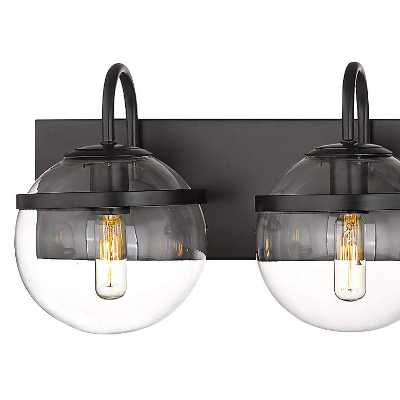 Image 3 Auralume Sands 44" Wide Matte Black 6-Light LED Bath Light more views