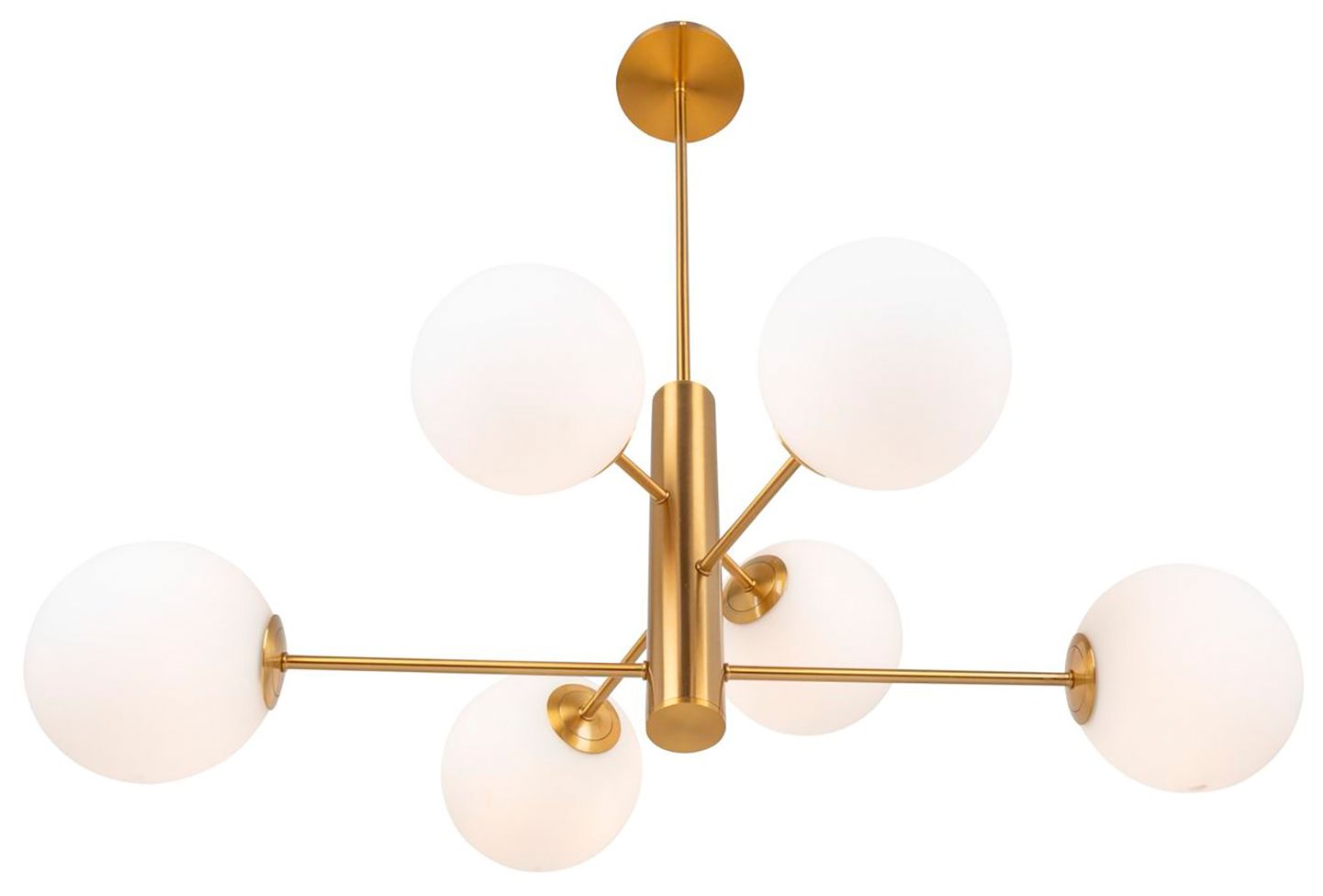 Image 2 Aurelia 10.5" Wide 6.Light Brass Chandelier more views