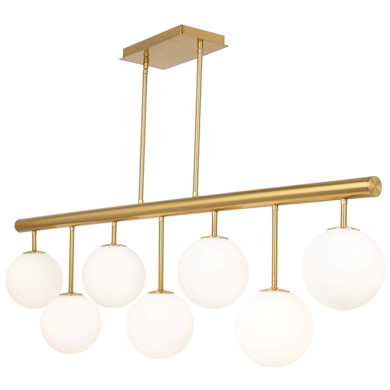 Image 1 Aurelia 11.25" Wide 7.Light Brass Island Light