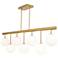 Aurelia 11.25" Wide 7.Light Brass Island Light