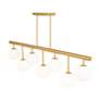 2_Aurelia 11.25" Wide 7.Light Brass Island Light more views