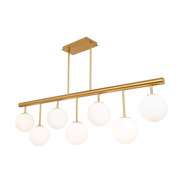 Image 3 Aurelia 11.25" Wide 7.Light Brass Island Light more views