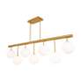 3_Aurelia 11.25" Wide 7.Light Brass Island Light more views
