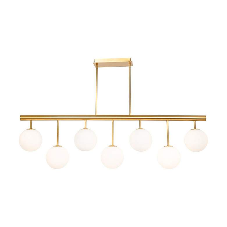 Image 4 Aurelia 11.25" Wide 7.Light Brass Island Light more views