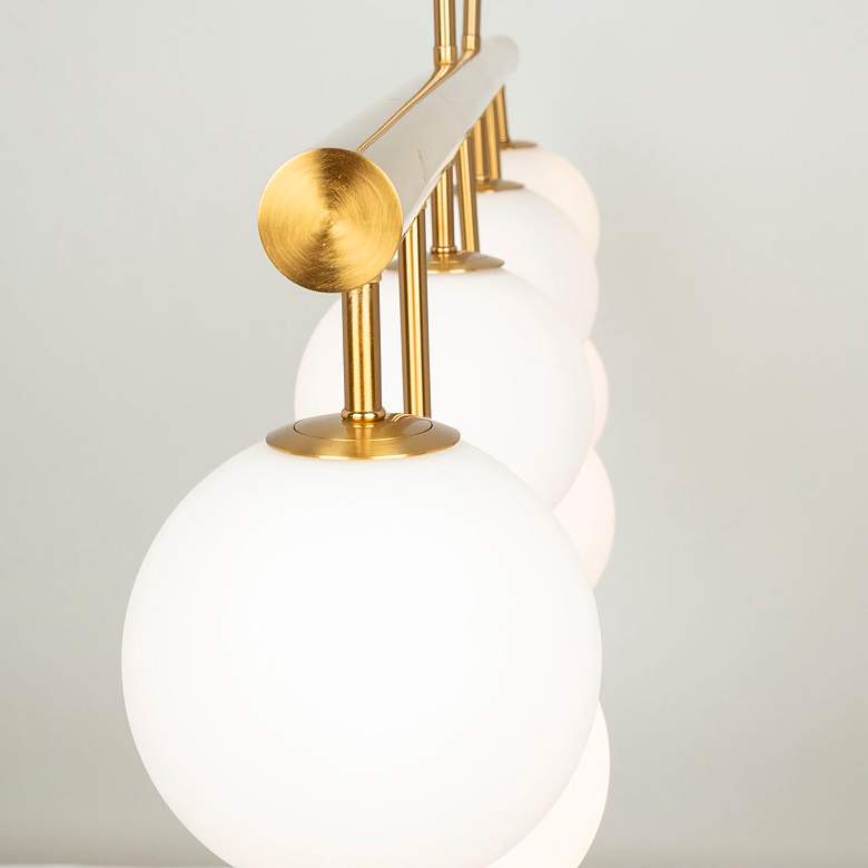 Image 7 Aurelia 11.25" Wide 7.Light Brass Island Light more views