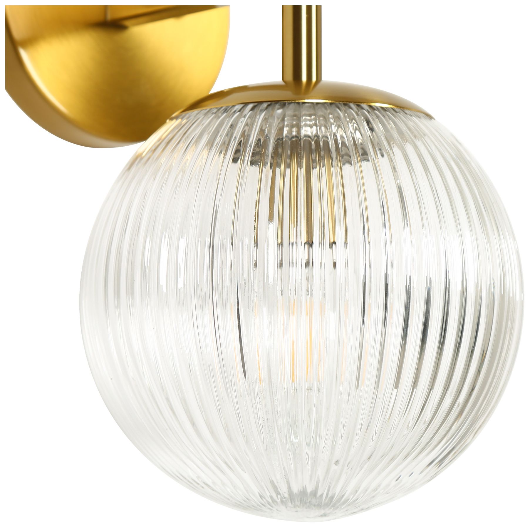 Image 3 Aurelia 11" High Warm Brass Globe Wall Sconce more views