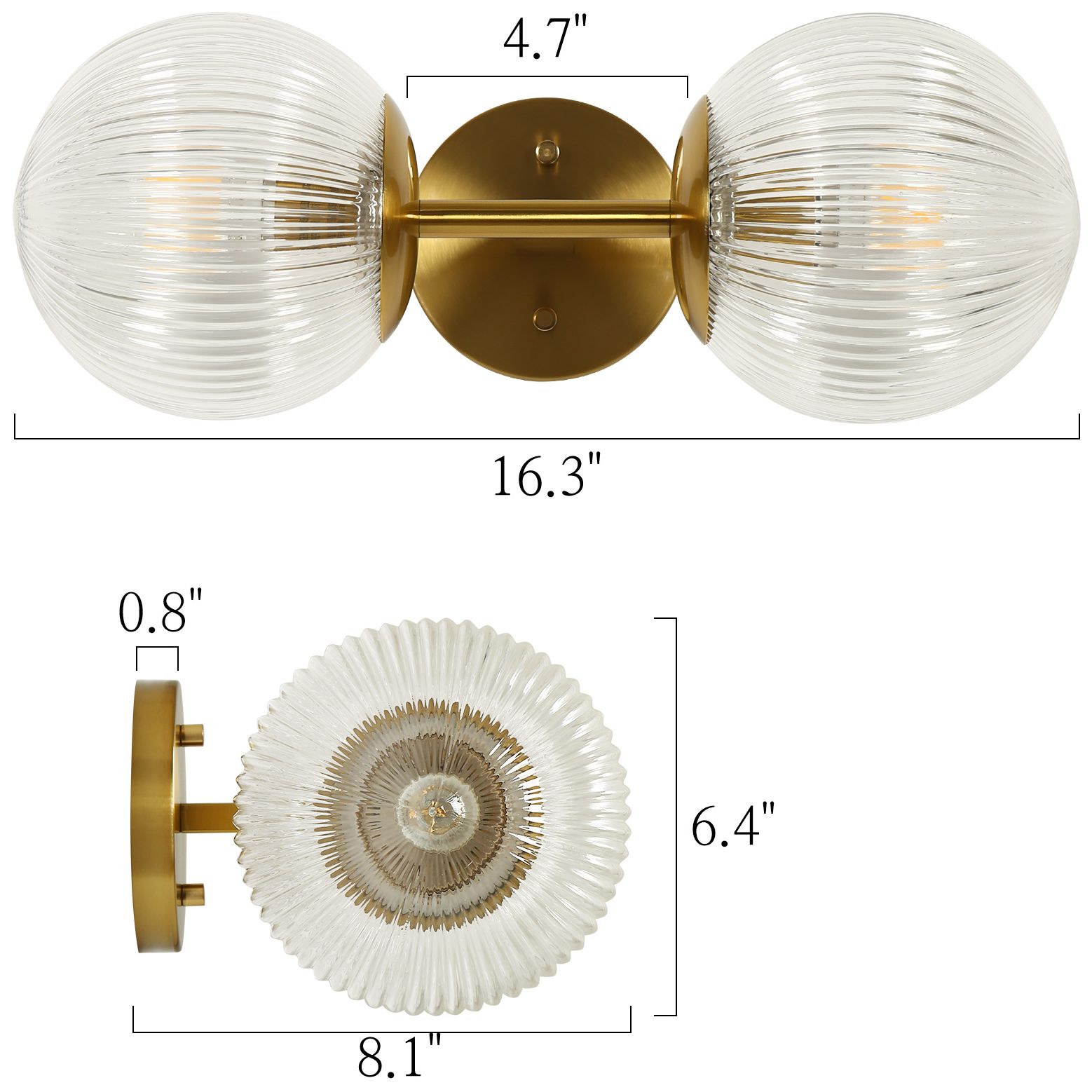Image 2 Aurelia 16" Wide Warm Brass 2-Light Bath Light more views
