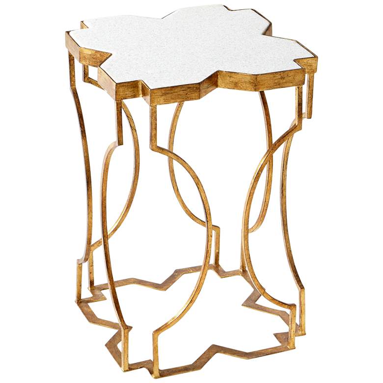 Image 1 Aurelia 22" Wide Marble and Gold Luxe Accent Table