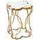 Aurelia 22" Wide Marble and Gold Luxe Accent Table