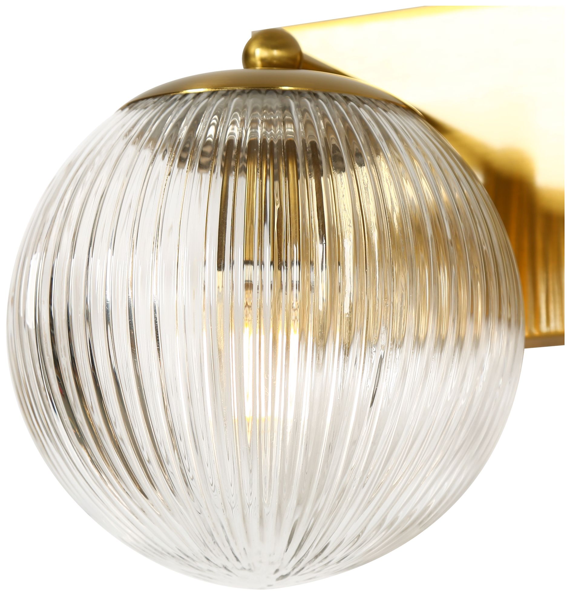 Image 3 Aurelia 22" Wide Warm Brass Rectangular 3-Light Bath Light more views